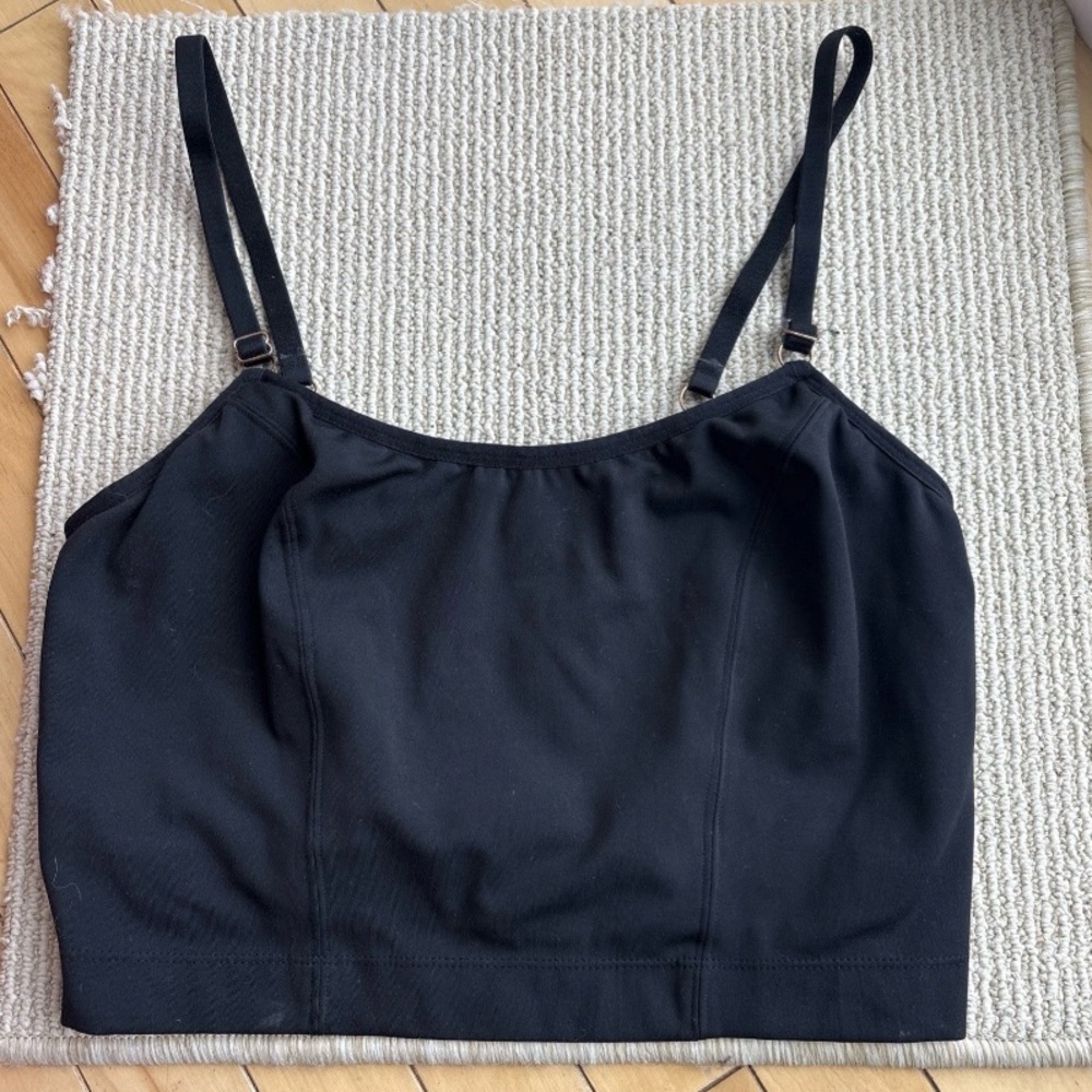 Davin & Adley Amelia Pumping/Nursing Bra Size Large Black Lace Crop Cami